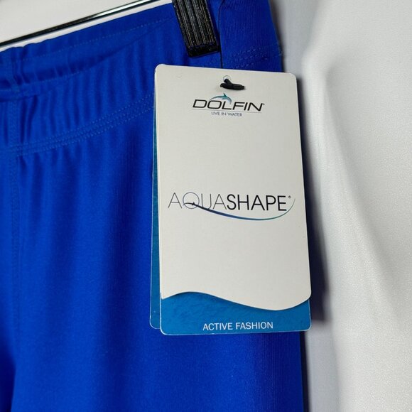 NWT Dolfin Aquashape Women's Swim Leggings Size S Blue Sun Protection Low Rise - Picture 5 of 16